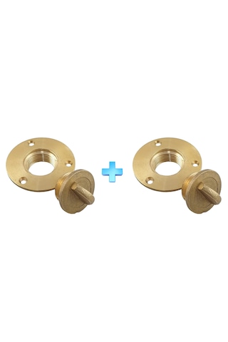2'li Sarı Pirinç Miçoz. 1/2"-13mm. Su Gider Miçoz Komple
