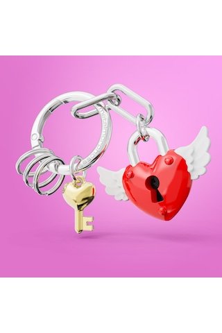 Metalmorphose Love Lock Kırmızı Anahtarlık