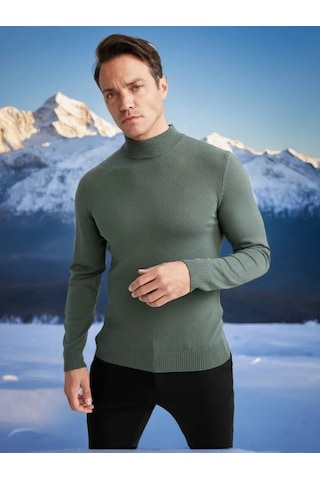 Sergio Tex Boğazı Olmayan Sıcak Kazak 51340927 Koyu Zeytin Yeşili