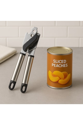Morponi Paslanmaz Çelik Konserve Açacağı Şişe Kapağı Kavanoz Kapağı Açmaya Yarayan Aparat 1 Adet Çok Renkli