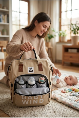 Mygeppetobag Bebek Bakım Çantası Bej