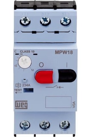 Weg Mpw18-3-d016 0,37/0,55 Kw, 1,0 1,6 A, 100 Ka, 18 A Anma Akımı, Motor Koruma Şalteri