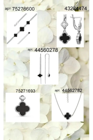 Sılver Whale Yonca Kolye 44562782 Gri