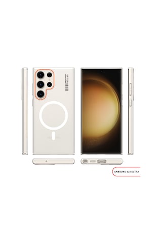 Samsung Galaxy S23 Ultra Uyumlu Mat Sert Klein Kılıf Beyaz