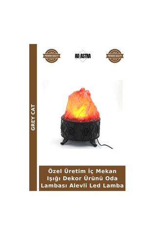 Özel Üretim İç Mekan Işığı Dekor Ürünü Oda Lambası Alevli Led Lamba Çok Renkli