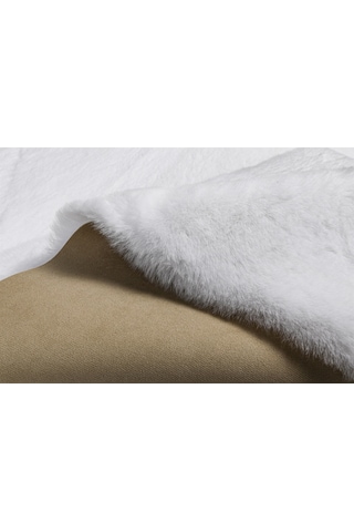 My Evilla Dekoratif Tavşan Tüyü Ultra Yumuşak Peluş Kaymaz Halı Yolluk 001