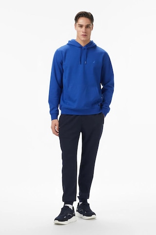Nautica Erkek Mavi Classic Fit Kapüşonlu Sweatshirt-11589 Mavi