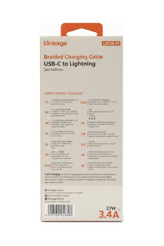 Lkcb-51 Usb-c To Lightning 27w Şarj Kablosu