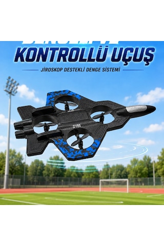 Savaş Uçağı Tasarımlı Drone 2.4g Uzaktan Kumandalı 360 Takla Jiroskop Tek Tuş Kalkış İniş