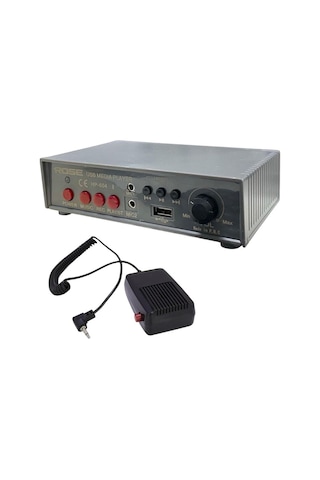 Rose Hp-604 Dc12-24v Pazarcı Anfi Bluetooth+usb+ses Kayıtlı Mayk Mikrofonlu Set