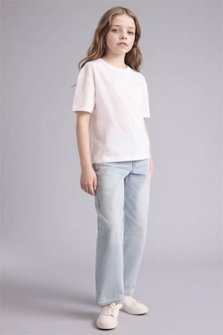 Defacto Relax Fıt Beyaz Kız Çocuk T-shirt D9099a8/wt34 Beyaz
