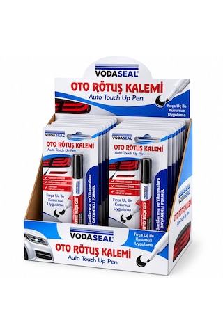 12 Adet Metalik Siyah Oto Rötuş Kalem Fırça Uç 5ml