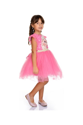 Mnk Baby & Kids Kız Çocuk Parti Kostüm Elbisesi M00674 Pembe