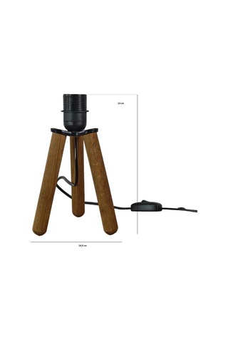 Tr Bohhem Ahşap Tripod Abajur Ayağı Klasik Ahşap