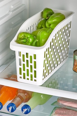 Flosoft 4 Adet Buzdolabı Sepeti, Mutfak Banyo Dolap İçi Düzenleyici Organizer 4 Lü Set 13x30x15cm
