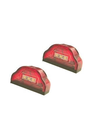 2 Adet Tır Kamyon Dorse Plaka Lambası Kobra Kırmızı 12-24 Volt