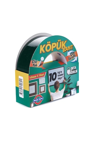 Boss Tape 2701 Çift Taraflı Köpük Bant 48mmx10m Orta Ağırlık 10kg