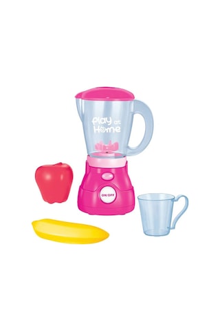 Işıklı Aksesuarlı Gerçekçi Hareketli Blender Pembe Meyveli Oyuncak Pilli Kız Oyuncak Mutfak Seti