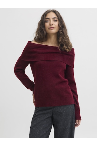 Jack & Jones Kadin Madonna Yaka Yün Karisimli Kazak - Minka - 12264129 Kahverengi