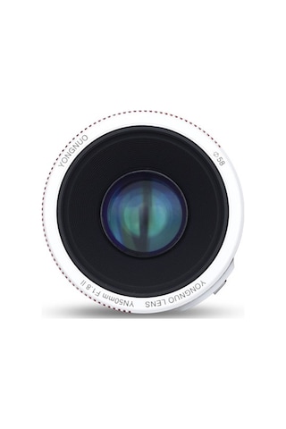 Yongnuo YN50 MM F/1.8 II (Canon) Uyumlu Otofokus Prime Lens Beyaz
