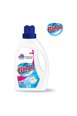 Bingo Amber Çiçeği Sıvı Çamaşır Deterjanı 3 x 1755 ML