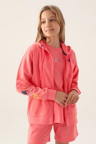 Kappa Kız Çocuk Fullzıp Sweatshırt - Neon Pembe Neon Pembe