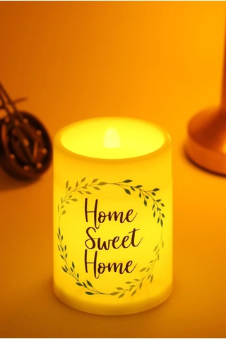 3 Lü Çelenk Led Mum Bardak Tipi Pilli Dumansız Alevli Dekoratif Yapay Mum 10 Cm Beyaz