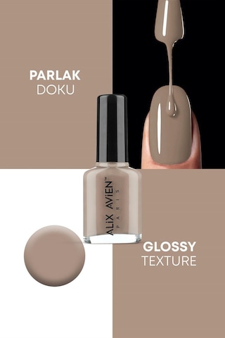 Alix Avien Nude Kahve Oje 87 Yüksek Pigmentli Uzun Süreli Kalıcılık Hızlı Kuruma Nail Lacquer 87