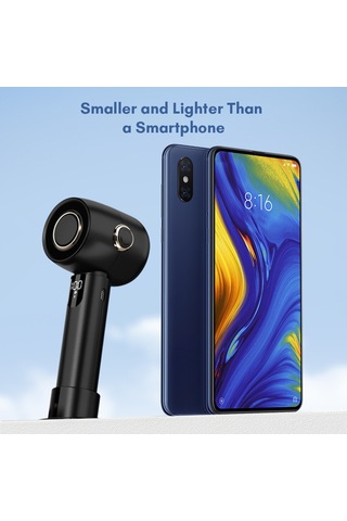 Fosenze El Fani Mini Taşınabilir Turbofan, 5 Hızlı, Led Ekranlı, Düşük Gürültülü, Dahili Li-pol Batarya Beyaz Beyaz