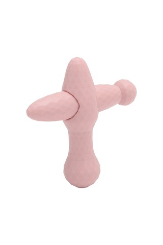 Moveevo El Tipi Masaj Aleti, Çift Başlı Akupresür Ve Myofascial Serbestleştirme, Derin Doku Masajı, Portatif Ve Parçalanabilir, Pembe Pembe