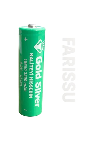 Gold Silver 18650 El Feneri Ve Kafa Lambası Pili 3200 Mah 4.2v Şarj Edilebilir Li-ion Pil Diğer