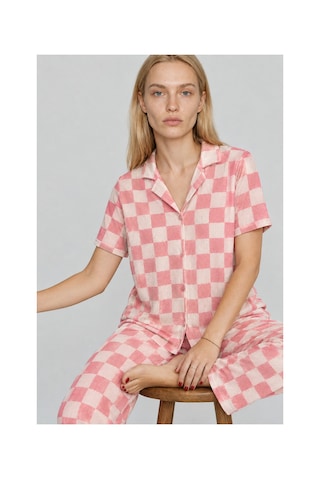 Fit Women Kadın Kısa Kollu Rahat Pembe Pijama Takımı 4727