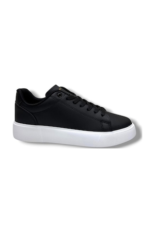 Best Of 2083-26 Baskı Deri Anatomik Erkek Sneaker Siyah Beyaz
