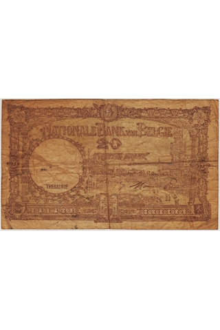 Belçika 20 Frank 1948 Sararmış.