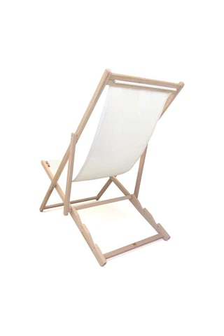 Chillong Ahşap Şezlong - Ekru