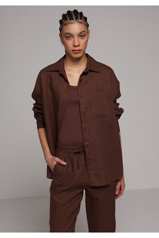 Colin's Colins Boyfriend Fit Shirt Neck Düz Kadın Kahverengi Uzun Kol Gömlek Cl1078739 Q1.v2 Brw Kahverengi