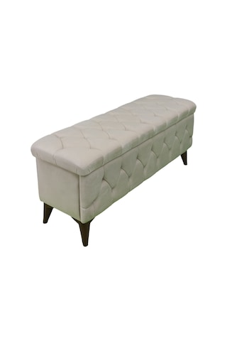 Vavonni Sandıklı Puf 120Cm Krem A+ Kalite