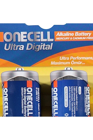 Onecell Ultra Dijital Alkalin D Boy Pil 2'li