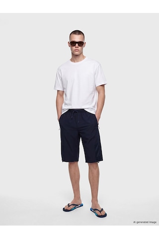 Lcw Swımwear Lacivert Diz Hizası Boy Regular Fit Erkek Deniz Şortu
