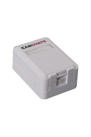 Canovate 25 Adet Veri Priz Kutusu 1 Port Sıva Üstü Beyaz