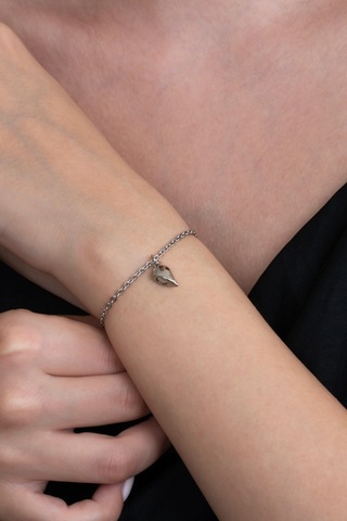 Siyah Beyaz Birleşen Kalpli Sevgili Bilekliği 1 Çift Bbb14 Çok Renkli