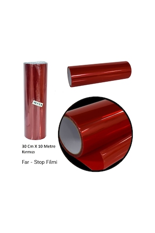 Far Stop Filmi Far Folyosu Far Çizik Engelleyici Folyo 30 Cm X 10 Metre Kırmızı GLZ02330103