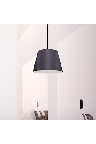 Sofia Konik Tekli Sarkıt Antrasit Kumaş Antre Hol Mutfak Avize Gri