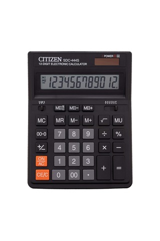 Citizen Sdc-444s Büyük Hesap Makinesi, Siyah Çok Renkli