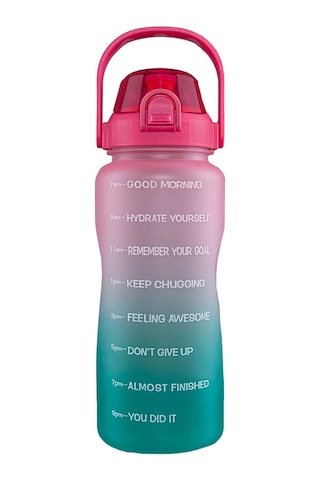 Walke Premium Bottle 2.2 Litre Motivasyonel Tritan Su Matarası Su Şişesi Suluk Bpa İçermez Çok Renkli