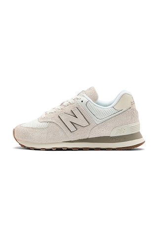 New Balance 574 Unisex Leather Sneaker Günlük Hakiki Deri Spor Ayakkabı Krem