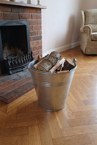 Metal Dekoratif Kova 10 Litre - 28 Cm Çok Amaçlı Saplı Galvaniz Saksılık Ve Düzenleyici Renksiz
