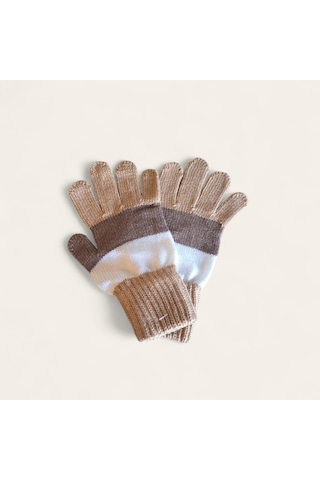 Garson Beden Erkek Çocuk Eldiven Kahverengi - 8-12 Yaş Kahverengi