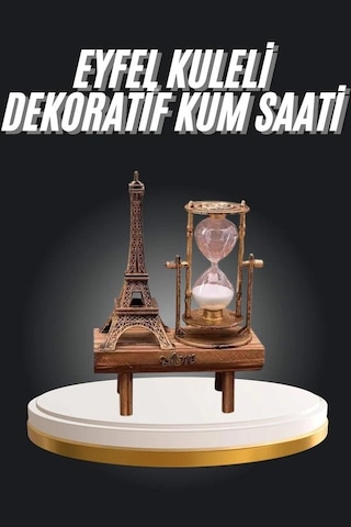 Eyfel Kuleli Kum Saati Dekoratif Hediyelik Eşya Eyfel Kulesi