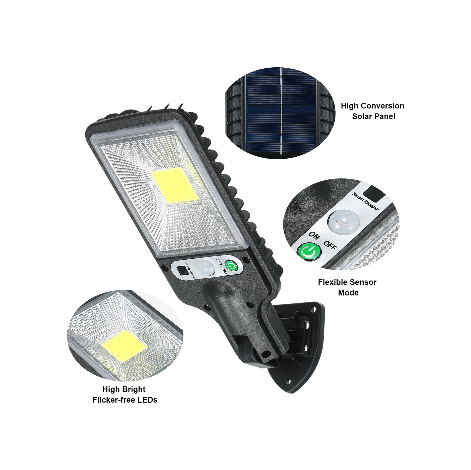 Xindoker 30cob Güneş Enerjili Duvar Lambası, Hassas Işık Kontrolü, 3 Aydınlatma Modu, Ip44 Su Geçirmez, 1200mah Batarya, 616c Modeli Kumanda Yok